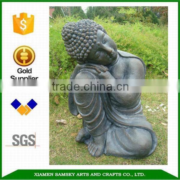 19"H Garden Statuary Resting Buddha