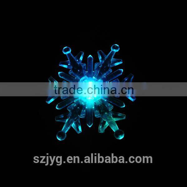 Christmas Transparent Snowflake Led Light Decoration Christmas Street Light with sucker base