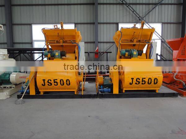 New Design of Concrete Mixer, JS500 Forced Concrete Mixer for sale