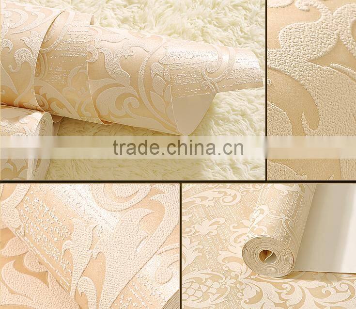 European style luxury non-woven embossment print wall paper