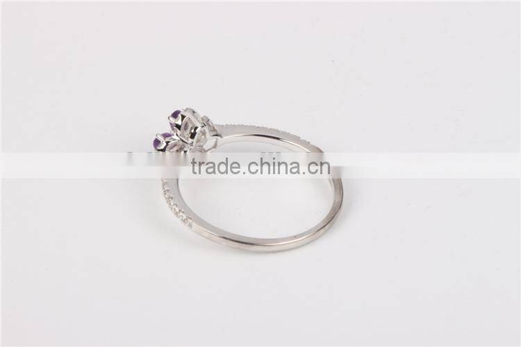 Guangzhou factory OEM 925 sterling silver zircon ring,customize 9k,14k,18k jewelry