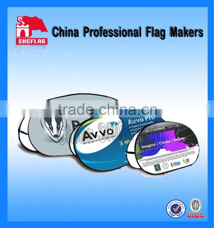 Custom velcro and oval pop up banner