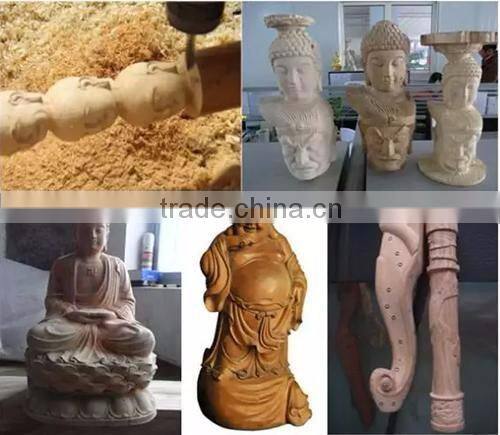 Good quality automatic 3d 4-axis cnc router wood carving machine