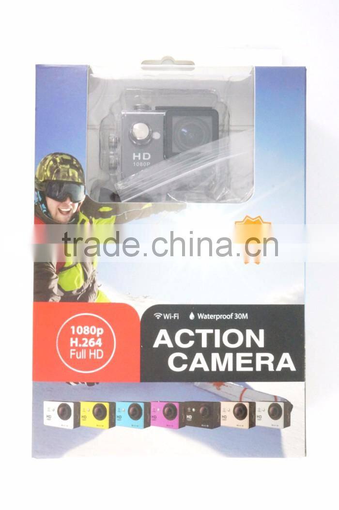 W9 Factory Price 2 Inch Sport DV Full HD 1080P Action Camera With Wifi