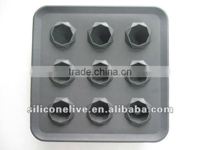 lovely diamond shape silicone egg tart and chocolate mold