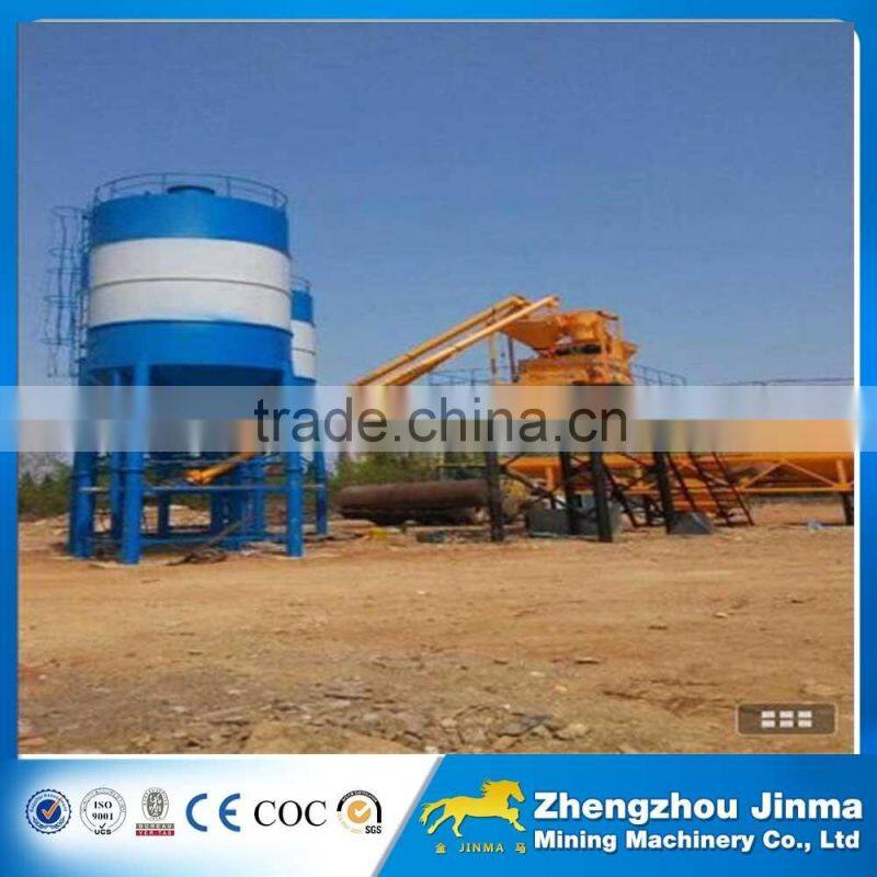 Stationary concrete mixing plant with capacity from 25 m3/h to 80m3/h