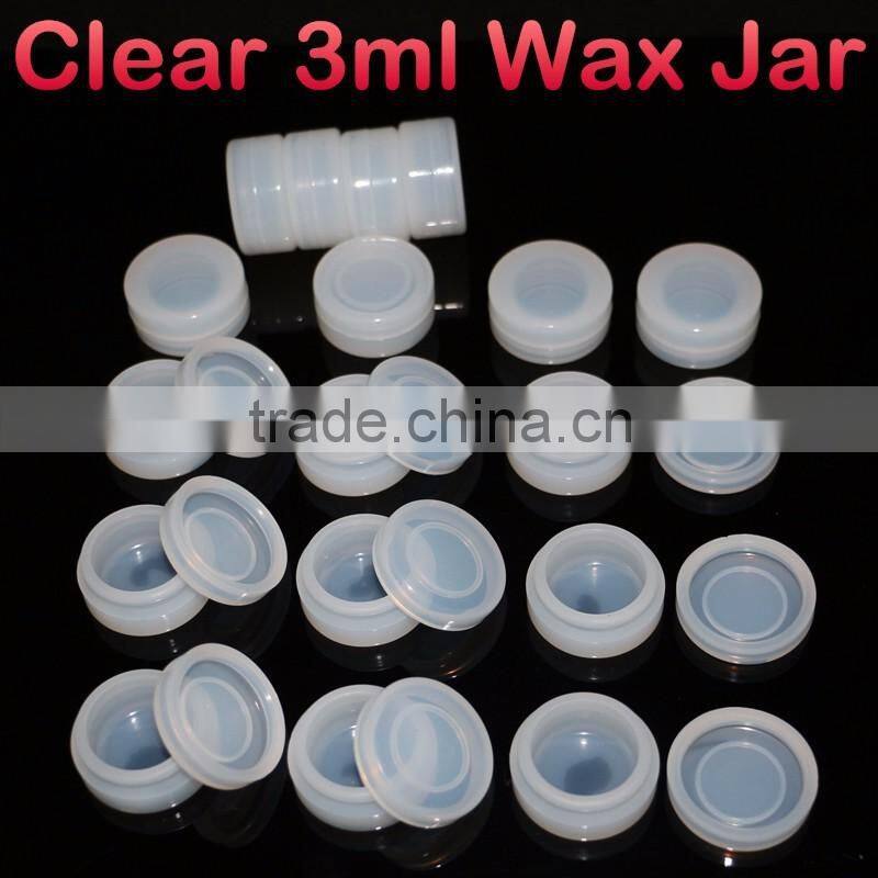 Food grade clear silicon oil jars 3ml silicone bho container non-stick silicone essential oil container