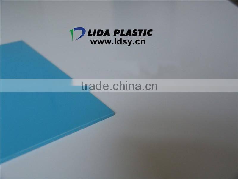 Customized Light Blue Non-toxic Glossy Plastic PP Plate Sheet for Thermoforming