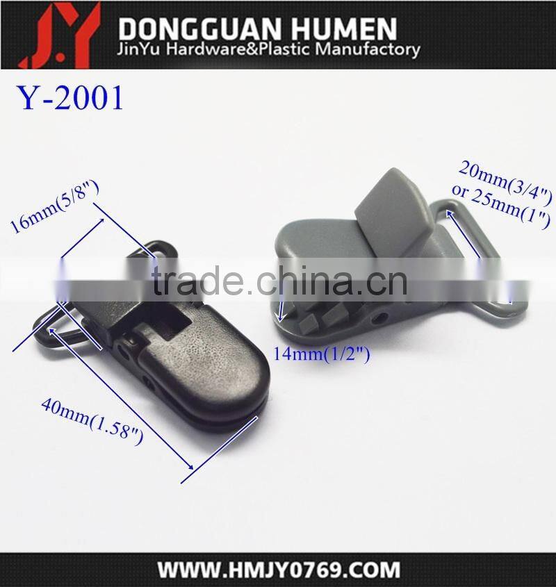 Jinyu suspender clip for garment,plastic alligator clip