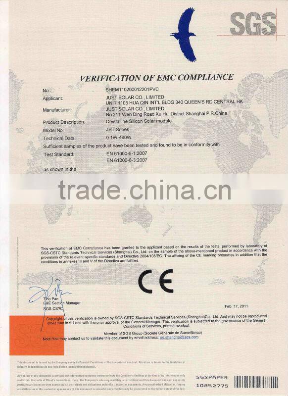 120~160W poly solar panel suntech solar