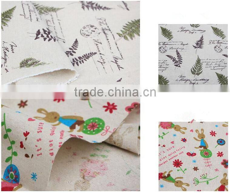 Linen / Cotton fabric Printed Fabric for curtain and spread
