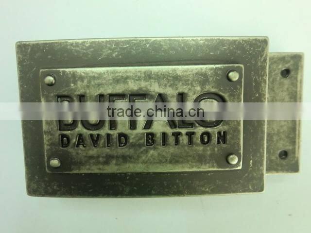 2015 Newest style fashion Plate buckle with gun metal for man