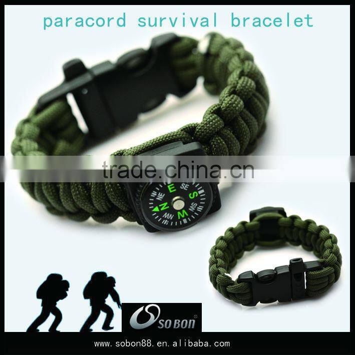 compass survival bracelet making material paracord