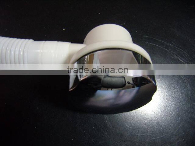 solid brass head overflow drain for baths with flexible plastic tube