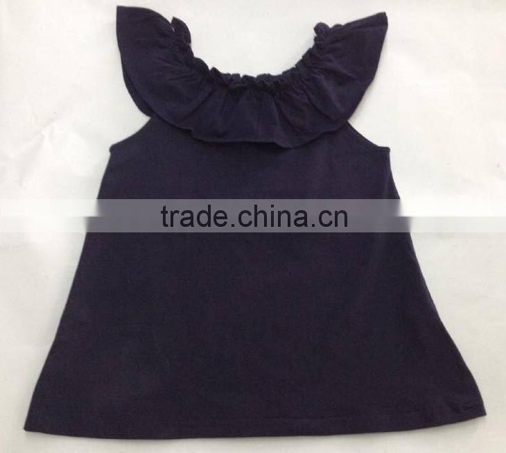 Top Fashion Remake designer kids clothes girls ruffle top sleeveless red fancy tops for girls