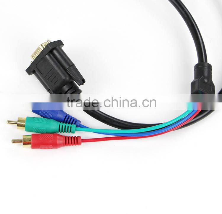 1.5 M VGA to 3 rca audio/video cable