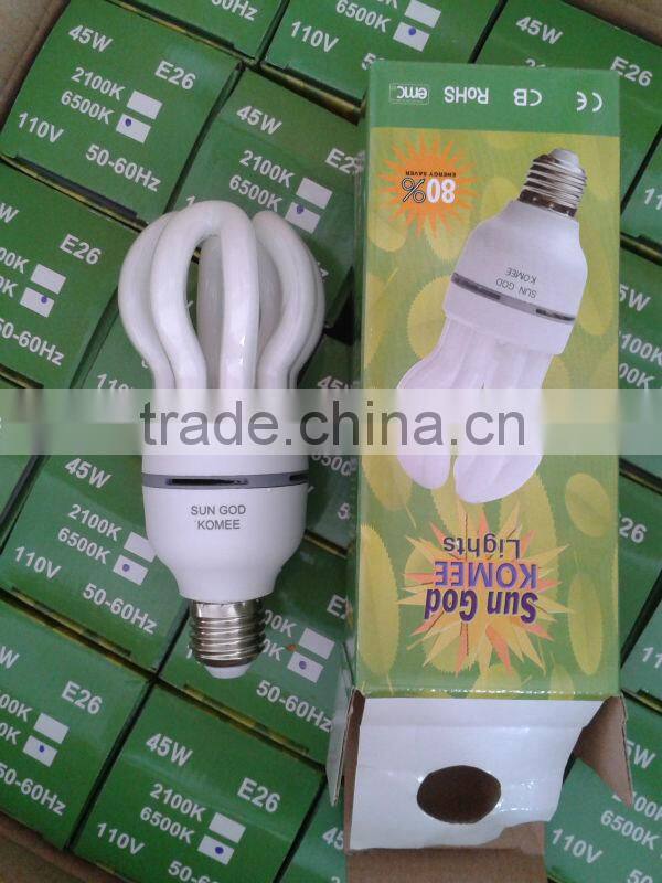 baby energy saving 45w lotus lamp CFL for green house plant growing 8000hours life span