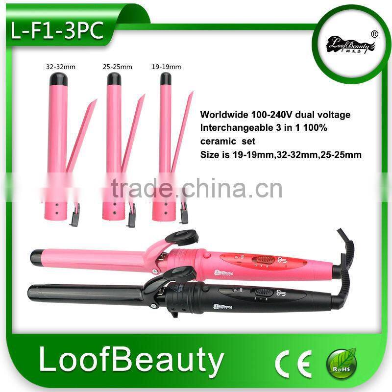 CE rohs certification 5P Interchangeable Hair Curler 5 in 1 Curling Iron
