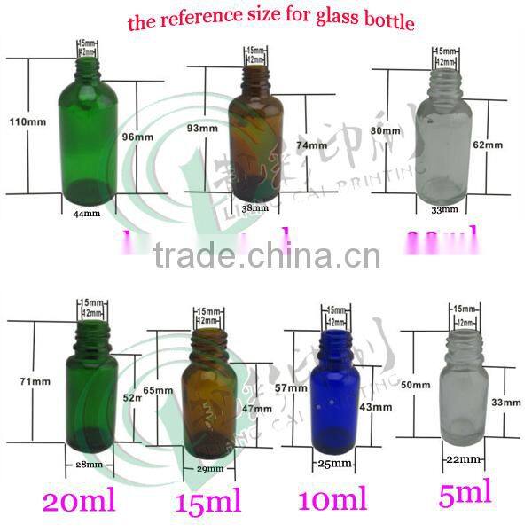 5/10/15/20/30/50/100ml green dropper bottles with aluminium gold cap, dropper green bottle
