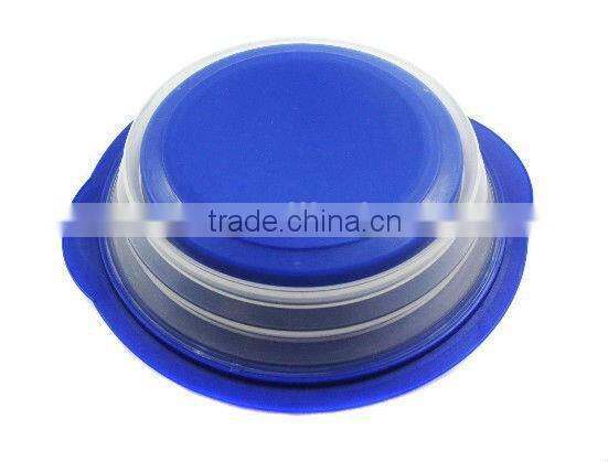 Foldable Silicone Pet Travel Bowl with Lid