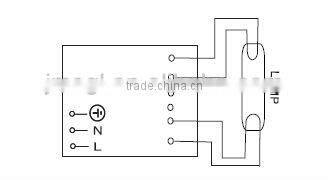 High output electronic ballast for T5 fluorescent lamps