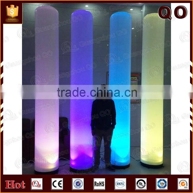 Color changing pillar inflatable tube with led for party and festival