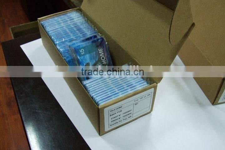 High quality paper prepaid calling card, prepaid scratchcard