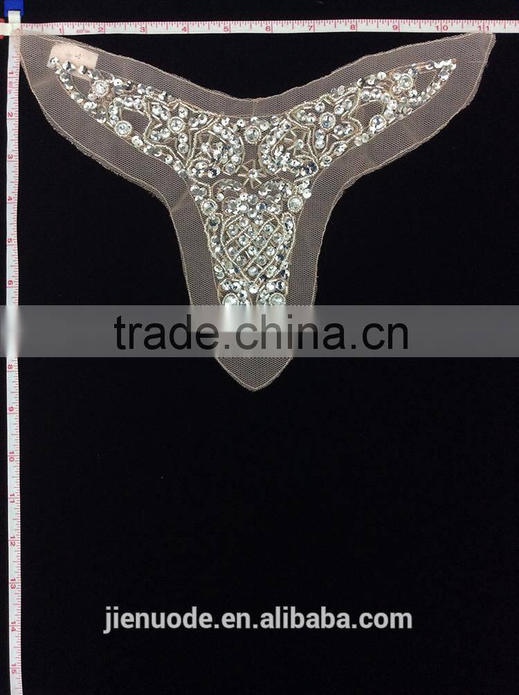 New Style Custom Design Wedding Dress Eco-Friendly Beads Handmade Collar Bead Trim