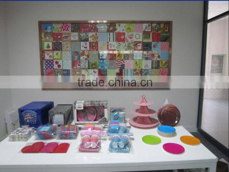 ningbo food grade printed christmas paper plates