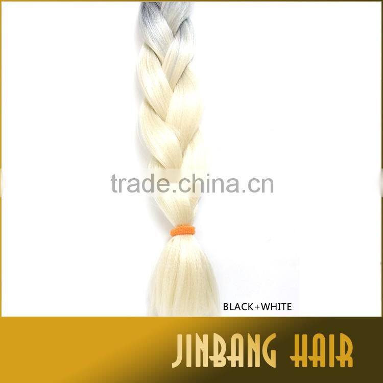 1B/Blonde Two Tone Ombre Braiding Hair Large Stock 100gram Ultra Braid Hair Extension