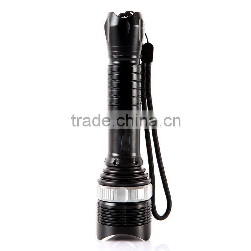 CRE E XPE LED Flashlight Convex Lens 500 Lumen 3 modes led flashlight 1 * 18650/3*AAA Battary Fouce zoomable led lamp TL-8005