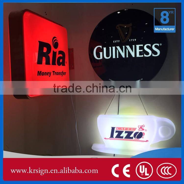 outdoor double sided wall mounted led light box