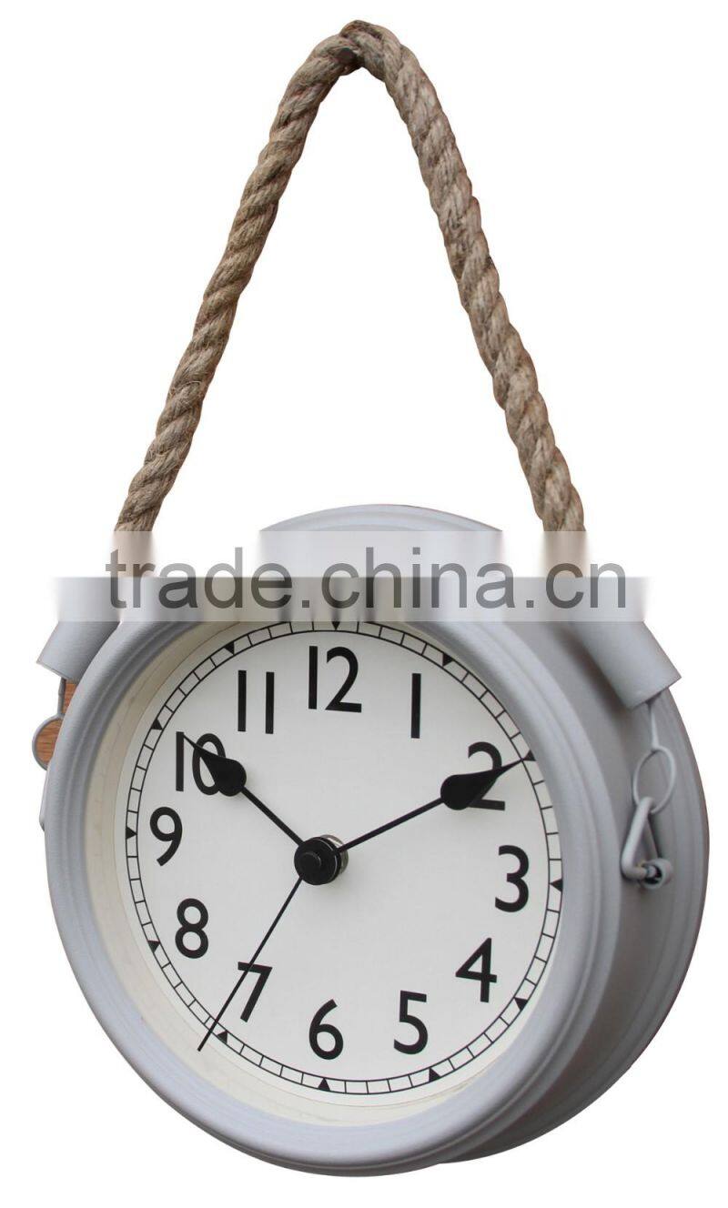 Classic rope home metal mounted clock decorative wall clock