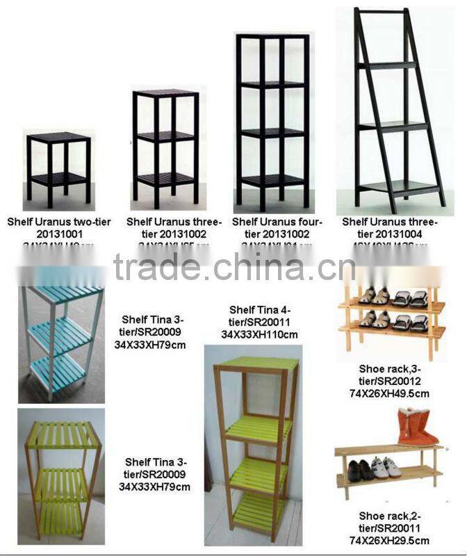 wooden storage shelf