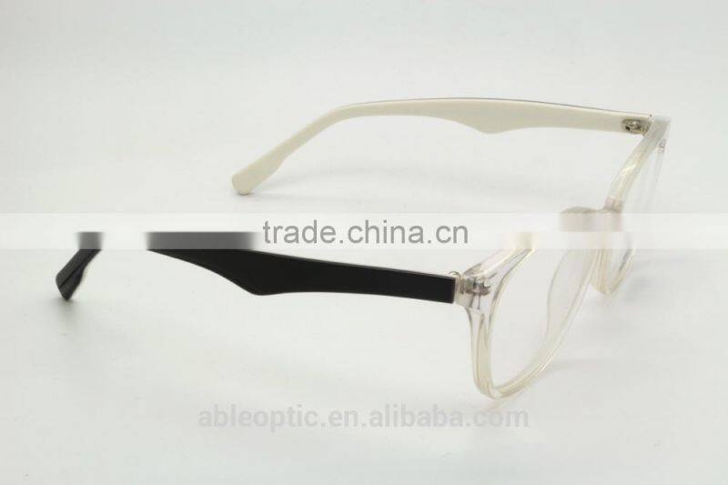 2015 hotselling jelly color transparent fashion acetate hand made spectacles optical frames eyewear eyeglasses