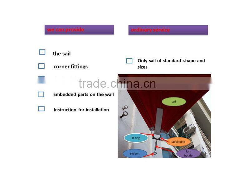 outdoor coated shade net for carport with hardware