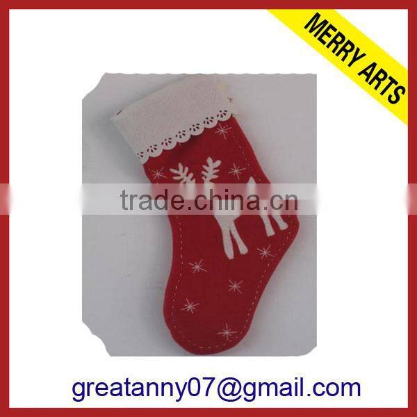 Alibaba wholesale cheap christmas decoration reindeer knit christmas stocking