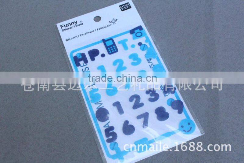 Animal felt stickers fabric stickers,adhesive stickers for fabric,Felt stickers,felt fabric stickers