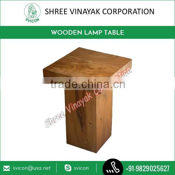 2016 Collection Wooden Lamp Table at Reasonable Rate