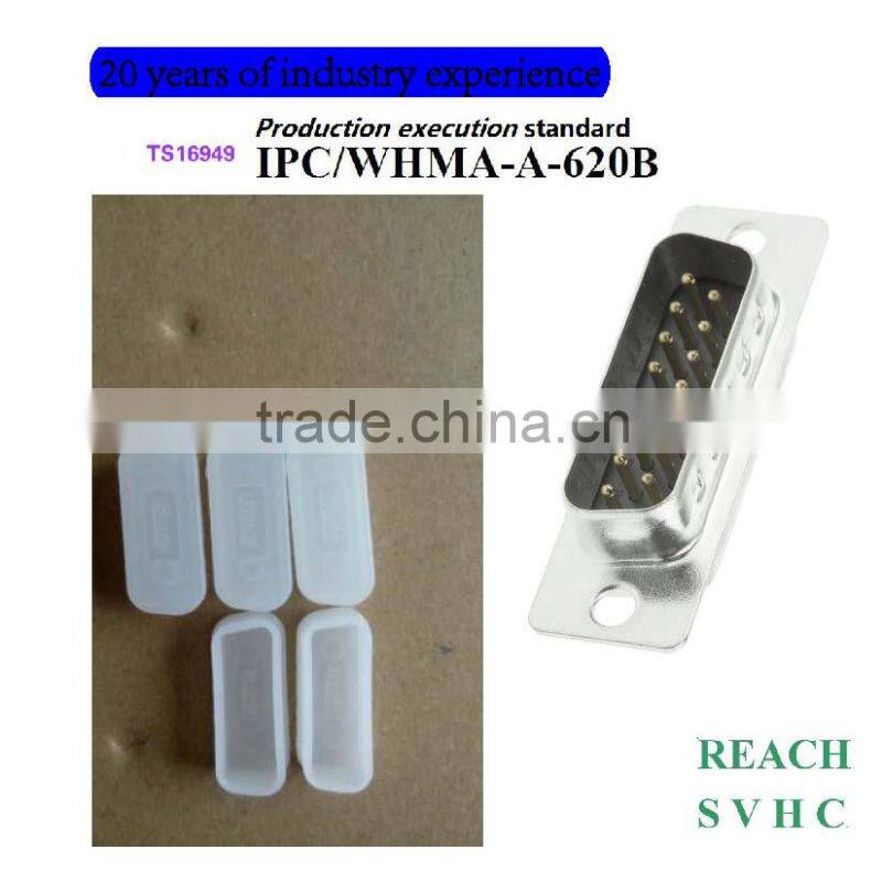 LSOH(Low Smoke Zero Halogen) D-SUB9F connectors CAP