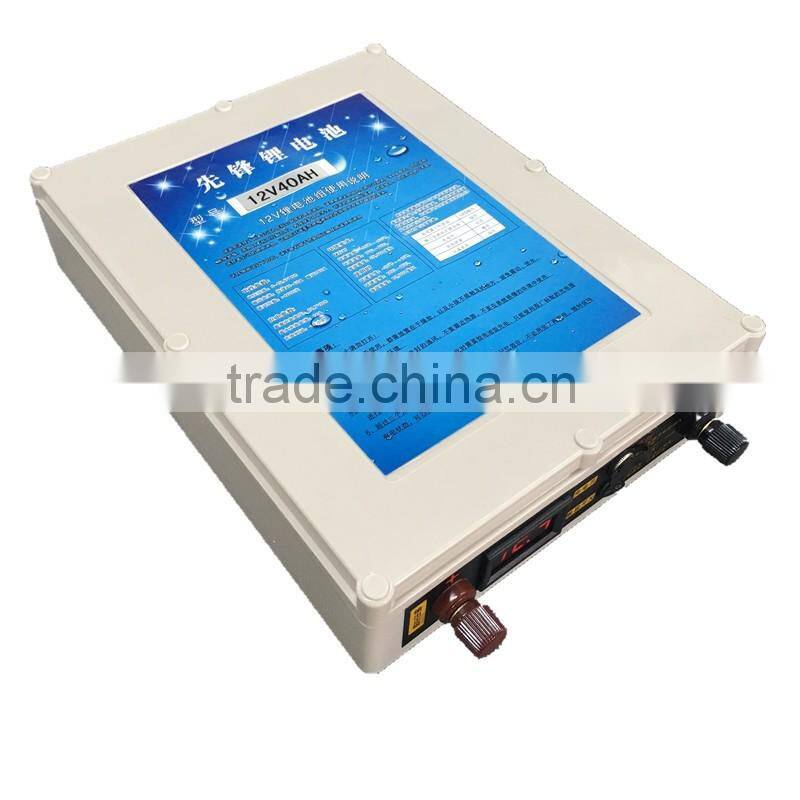 Waterproof 40AH Lipo Solar DC 12V Rechargeable Battery Storage Li ion Lithium Battery Pack for Car E-bike Deep Cycle