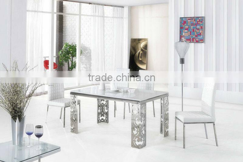 Z651 modern white leather dining chair for hotel room
