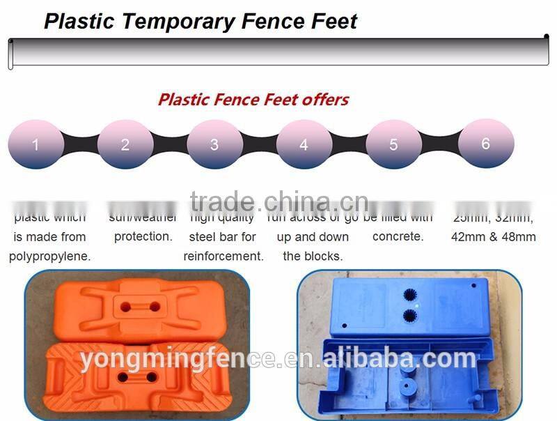 Blow/Injection Molded Temporary Fence Block with Plastic PE Material