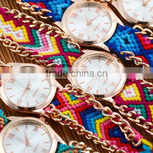 made in China vogue smart knitting hot charming colorful women watch(WJ-2775)