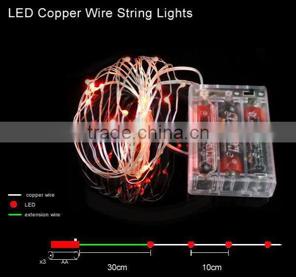 Mini CR2032 operated 50000h life time christmas candle bridge light