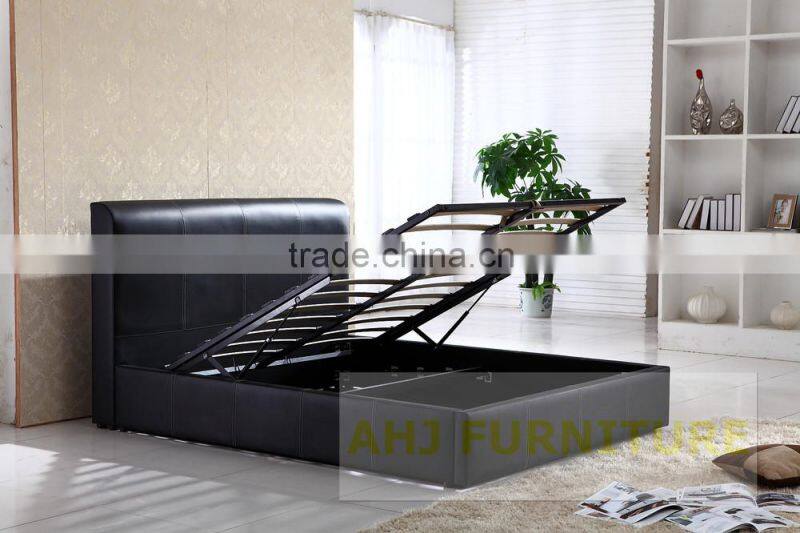 Storage bed frame, cheap pu storage beds, faux leather storage beds