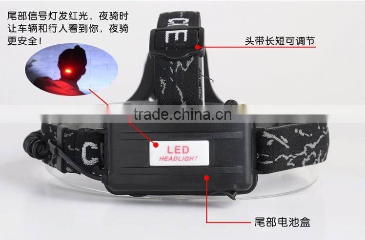 A-OK Newest high power 3 aaa battery powered led head lamp with led headlamp flood and spot function