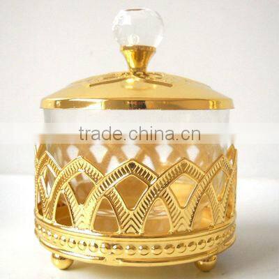 2013 Hot selling stocked glass cup with lid S324