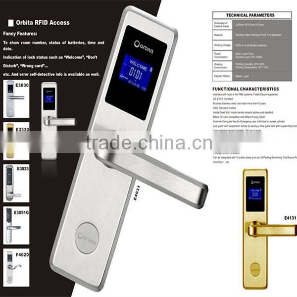 2015 Smart card lock for hotel use, hotel door lock card reader