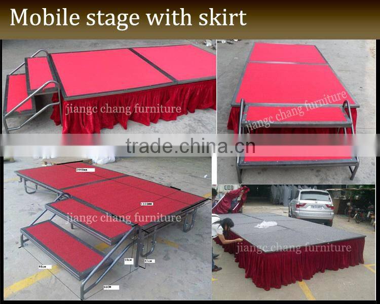 Adjustable Folding Mobile Stage For Sale JC-P01